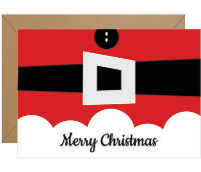 Santa Suit Christmas Note