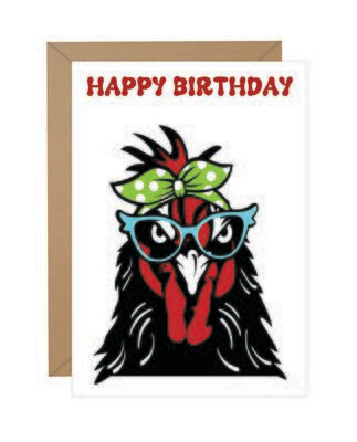 Chicken Green Bandana Birthday Note