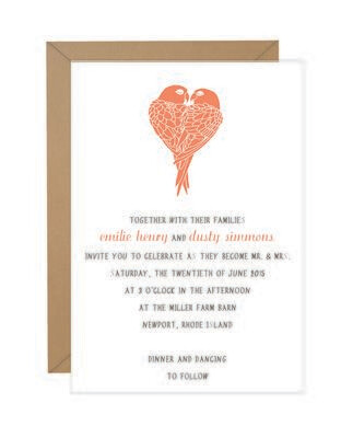 Love Birds Wedding Invitation