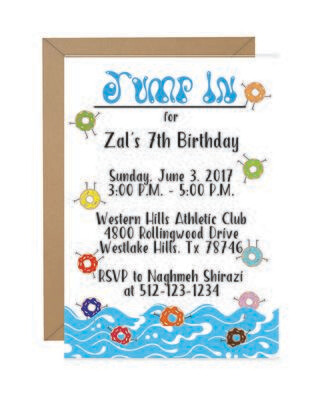 Donuts Swimming Invitation