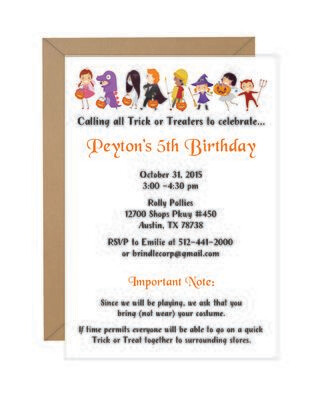 Trick or Treat Invitation