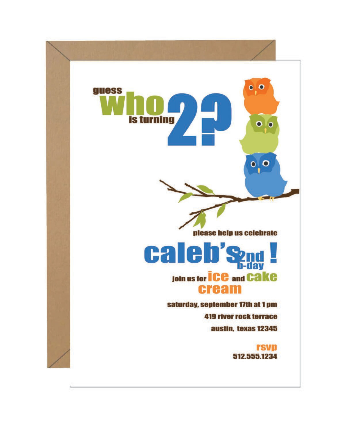 Owl Invitation