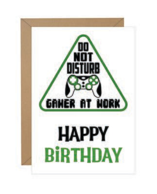 &quot;Do Not Disturb&quot; Gaming Birthday Note