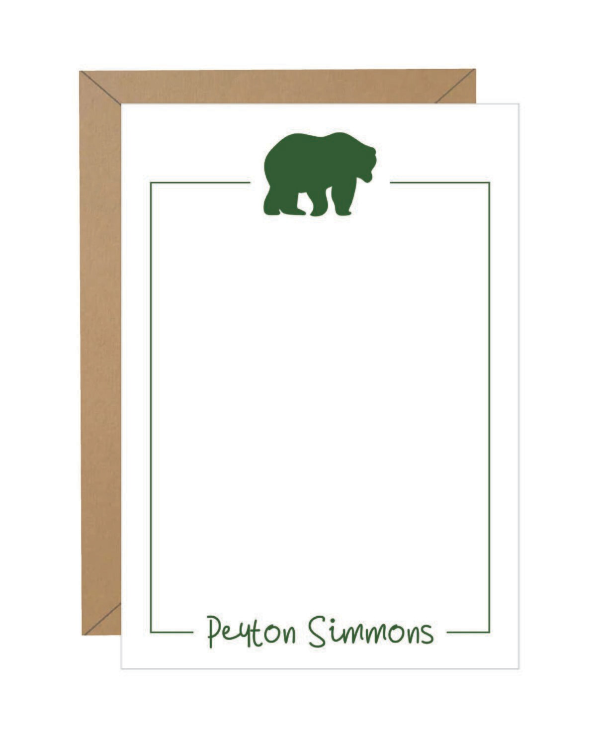 Bear Personalized Note