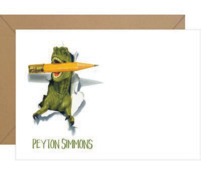 Dinosaur Pencil Personalized Note