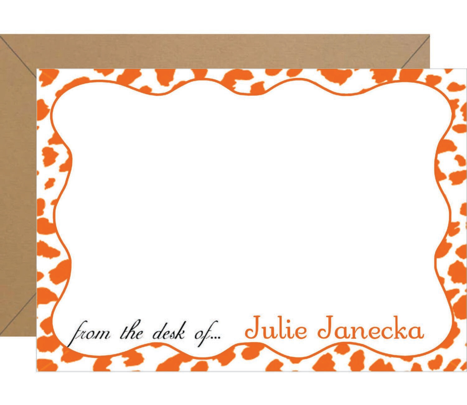 Jaguar Print Personalized Note