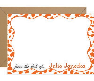 Jaguar Print Personalized Note
