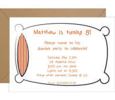 Pillow Invitation