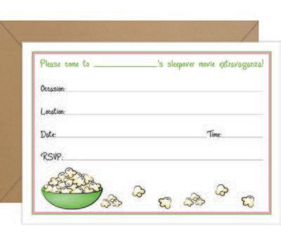 Popcorn Fill In Invitation