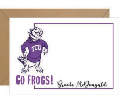 TCU Frogs Personalized Notes