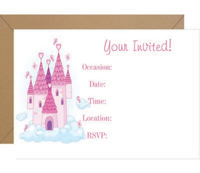 Fairy Castle Fill In Invitation