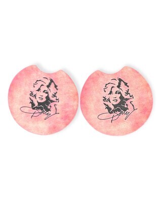 Dolly Parton Silhouette Car Coasters - Neoprene