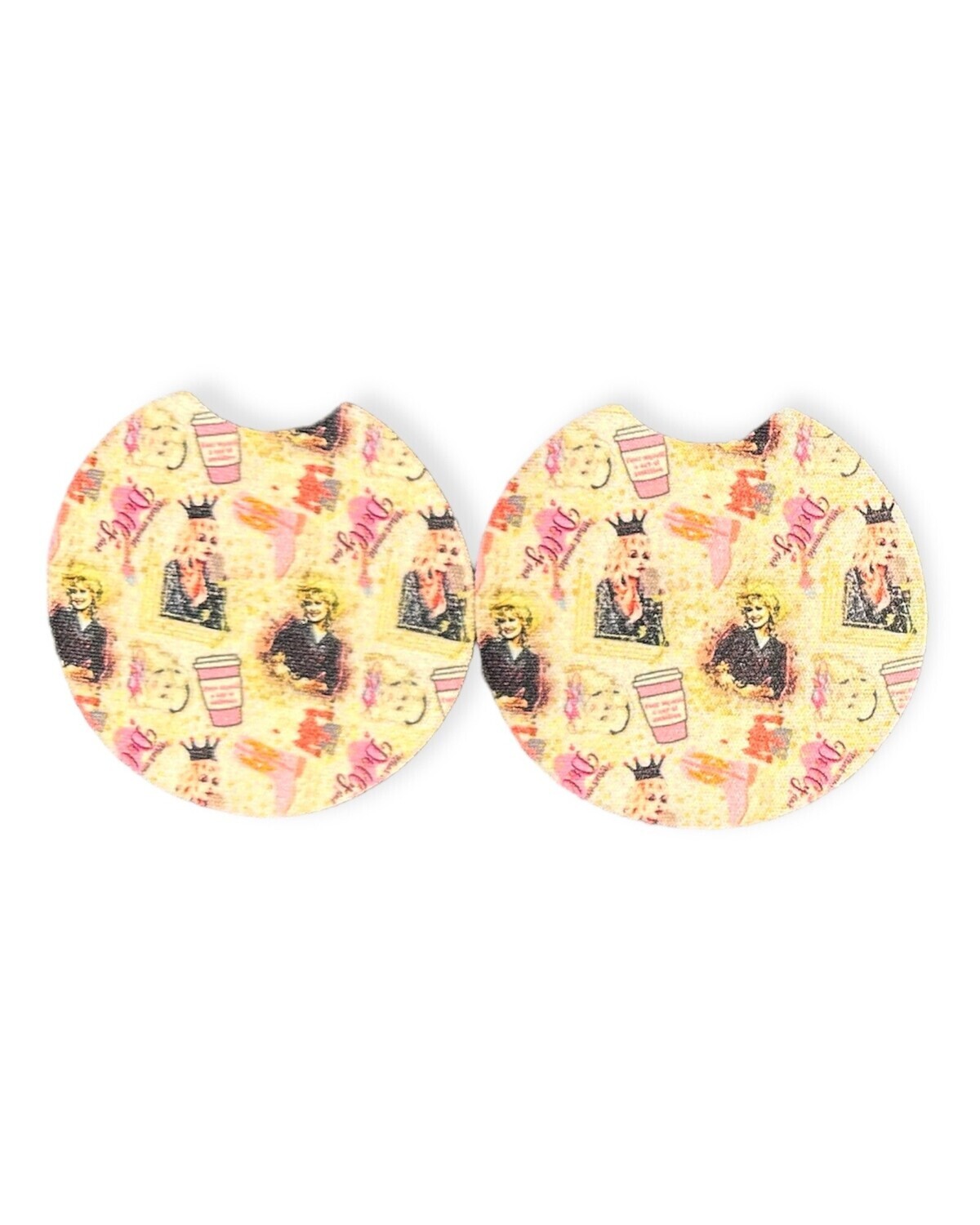 Dolly Parton Car Coasters - Neoprene