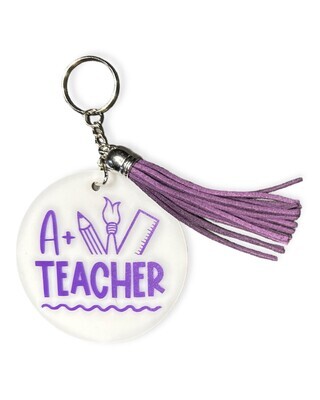 &quot;A+ Teacher&quot; Keychain