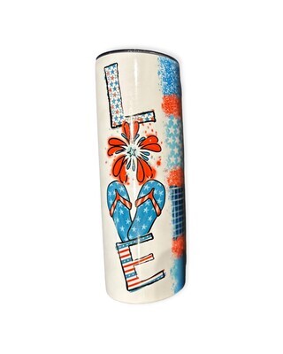 4th of July Love Steel Tumbler - 20oz