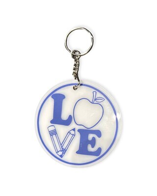 &quot;Love Teacher&quot; Keychain