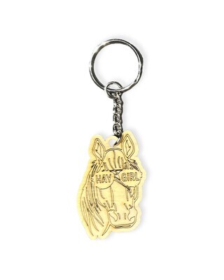 &quot;Hay Girl&quot; Horse Keychain