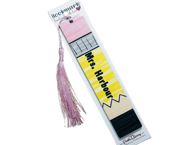 Teacher Pencil Bookmark Personalized