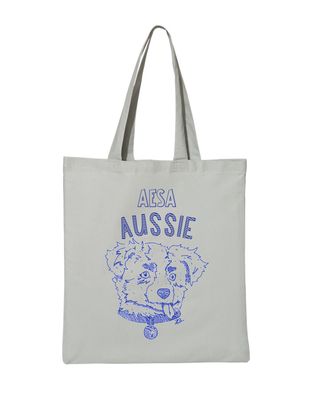 AESA Aussie Tote - Grey w/Blue Art