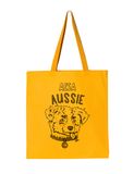 AESA Aussie Tote - Gold w/Black Art