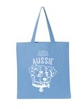 AESA Aussie Tote - Lt. Blue w/White Art