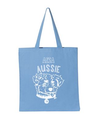 AESA Aussie Tote - Lt. Blue w/White Art