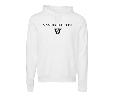 White w/ Black Logo Sponge Fleece -  Hoodie