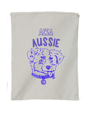 Grey w/Blue Logo Cinch Tote