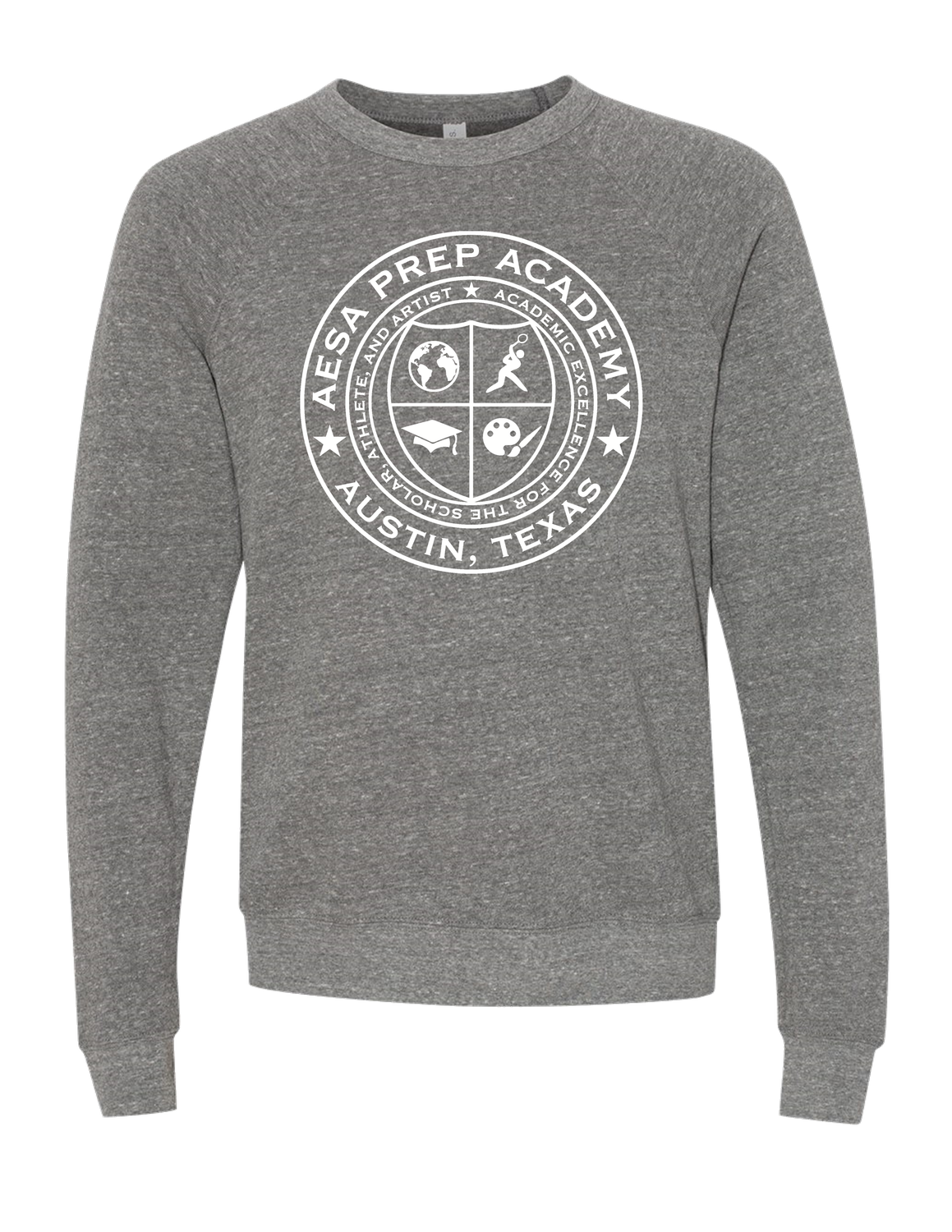 Grey w/White Logo Sponge Fleece Crewneck - Toddler