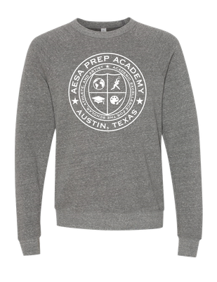 Grey w/White Logo Sponge Fleece Crewneck - Adult