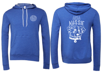 True Royal w/White Logo Sponge Fleece Hoodie - Adult