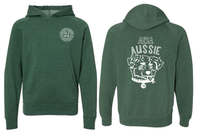 Moss w/White Logo Special Blend Raglan Hoodie - Youth