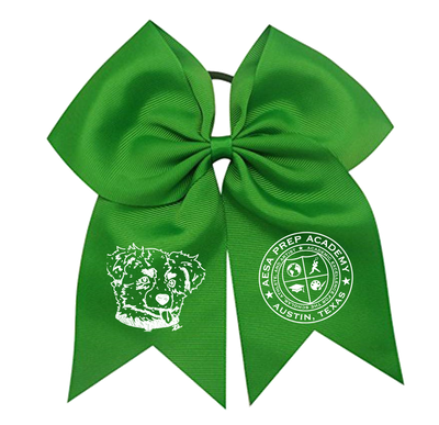 Green Ponytail Cheer Bow
