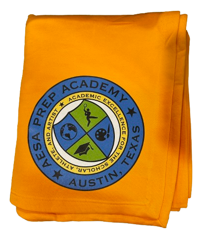 AESA Logo Fleece Sweatshirt Blanket - Gold