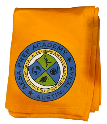 AESA Logo Fleece Sweatshirt Blanket - Gold