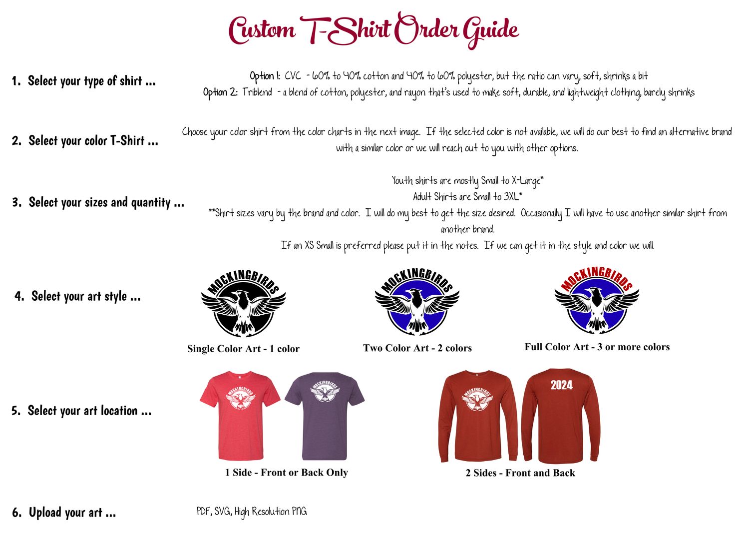 Custom T-Shirt Order - Adult