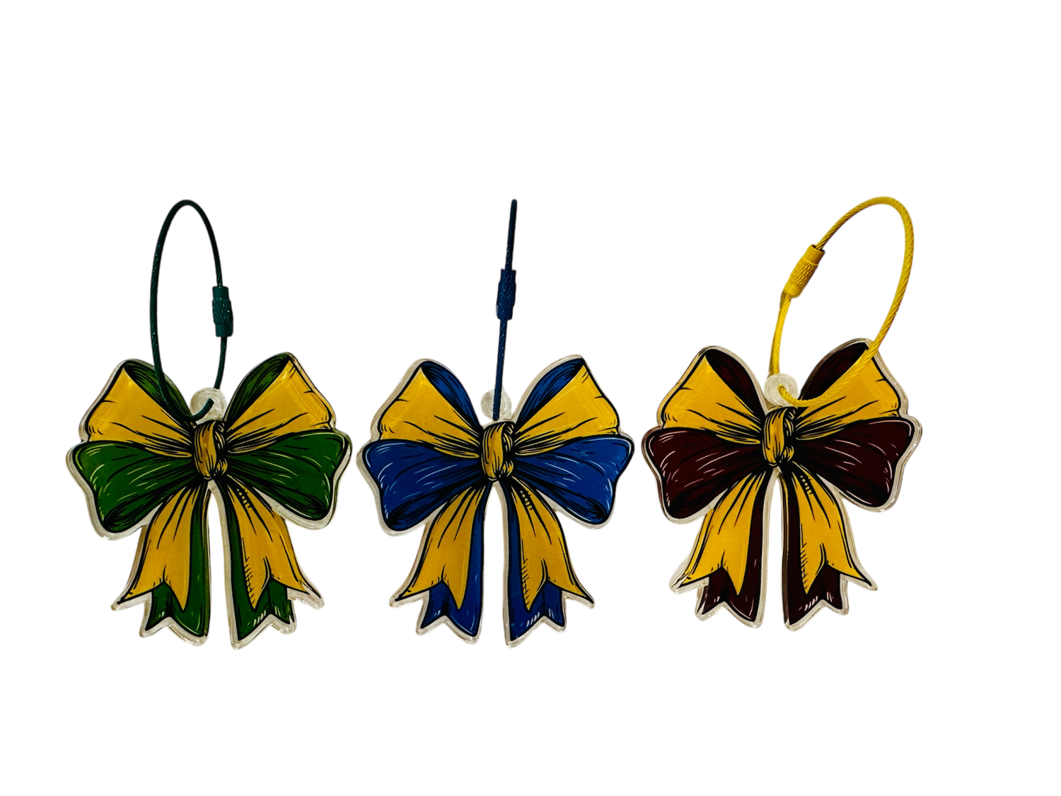 School Spirit Bow Keychain / Bag Tag
