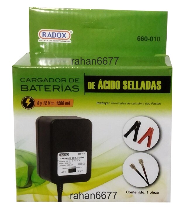 Cargador 12 volts para bateria sellada powerwheels