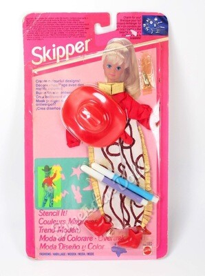 1993 "Stencil It!" Skipper Barbie Doll Fashion Set