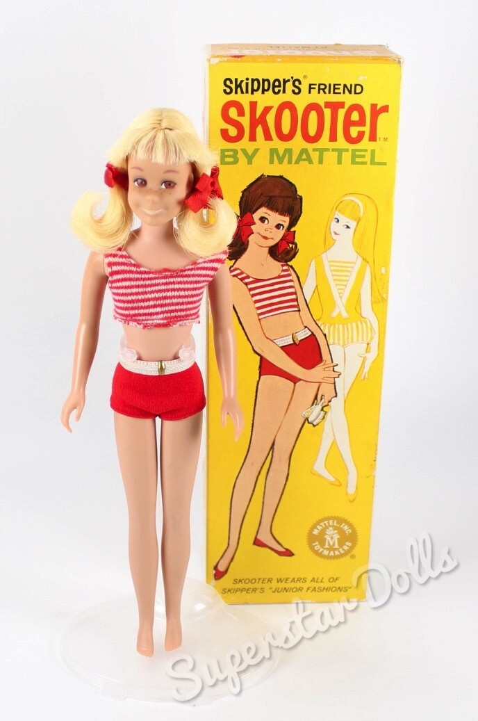 Vintage 1960's Pale Blonde Skooter #1040 (Skipper's Friend) Barbie Doll with Box
