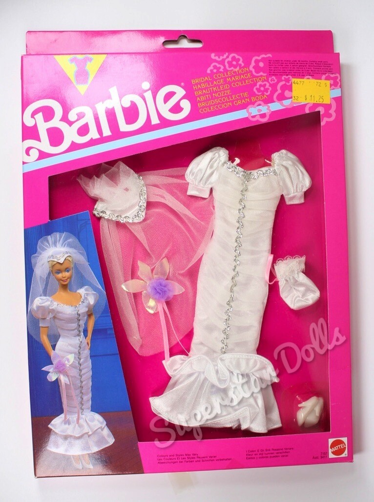 1991 Bridal Collection Barbie Doll Fashion Pack #7157