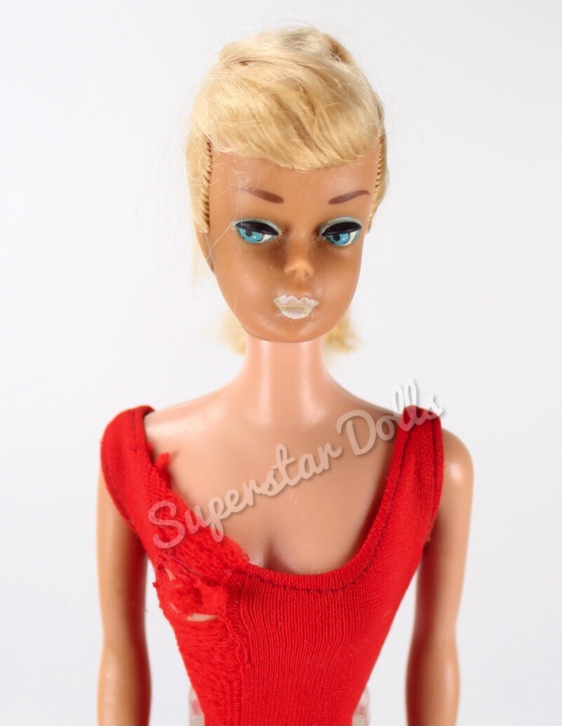 Vintage 1960's Blonde Swirl Ponytail Dressed Barbie Doll