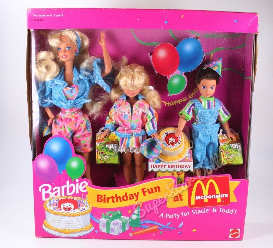 1993 Birthday Party at McDonald's Barbie Doll Gift Set
