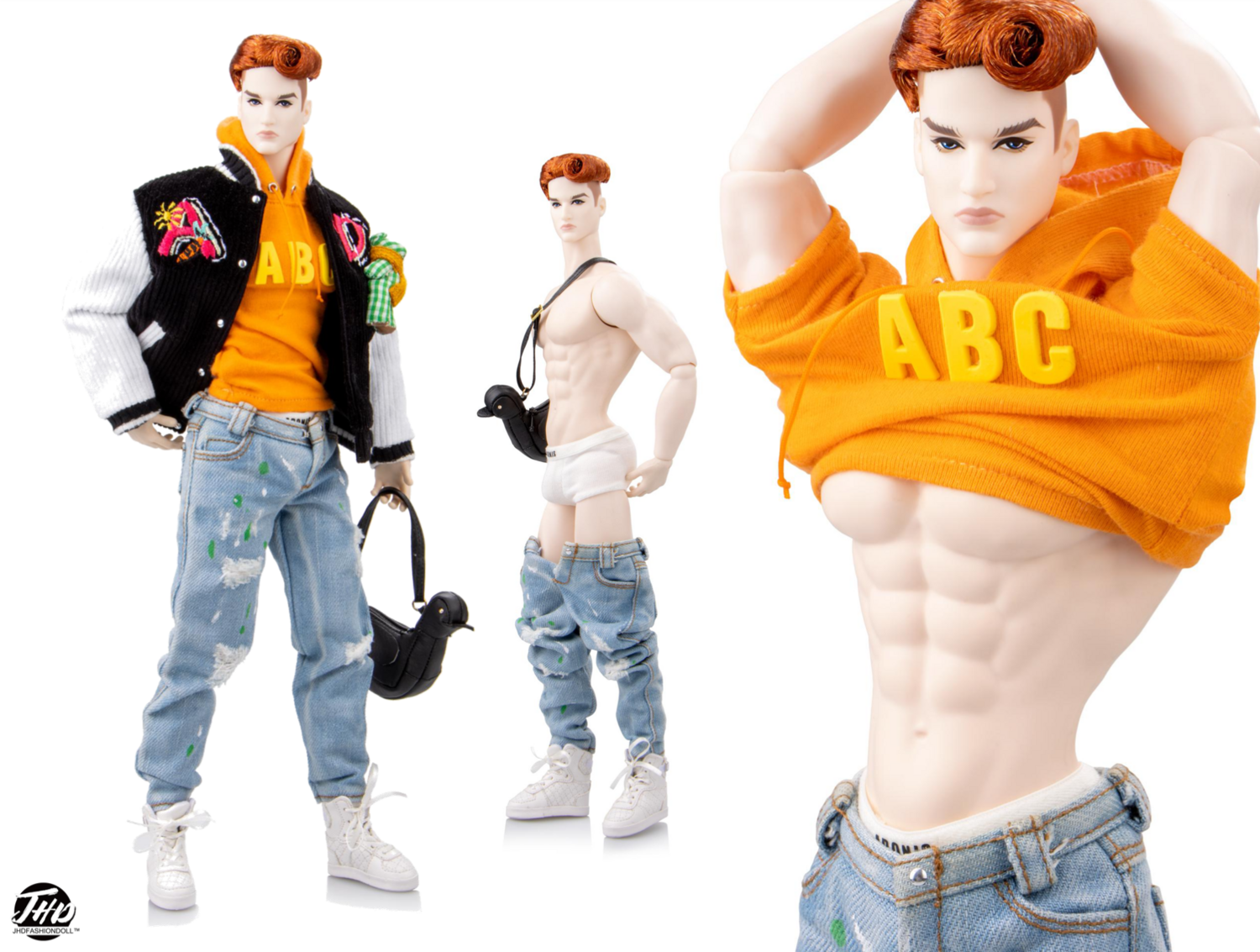 2021 JHD Fashion Doll: "Boy Next Door" Adonis Male Fashion Doll Gift-Set