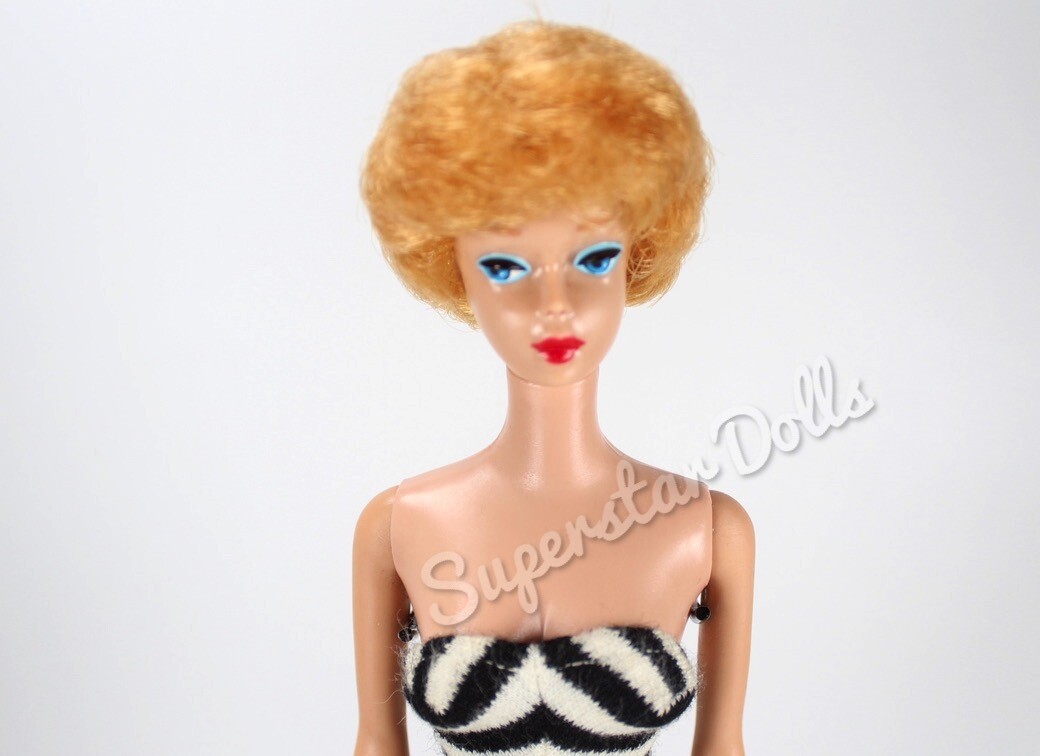 Vintage 1961 First Issue Blonde Bubble Cut Barbie Doll