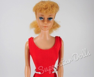 Vintage 1960's #6 Blonde Ponytail Barbie Doll with Repro Box