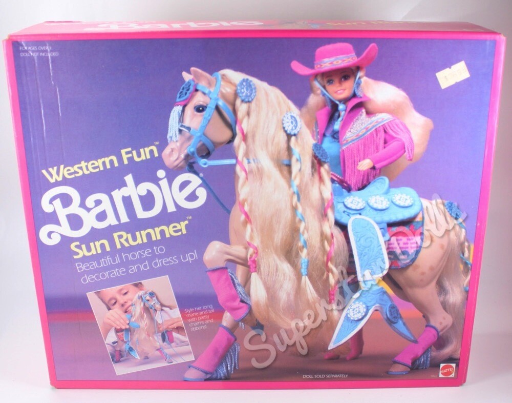 1989 Western Fun Sun Runner Barbie Doll Horse