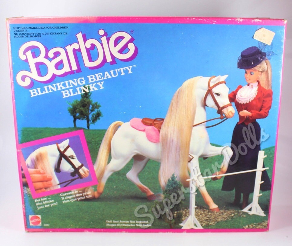 1987 Blinking Beauty Blinky Barbie Doll Horse