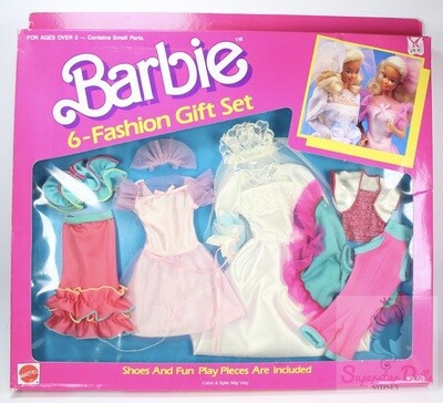 1989 Barbie 6-Fashion Gift Set