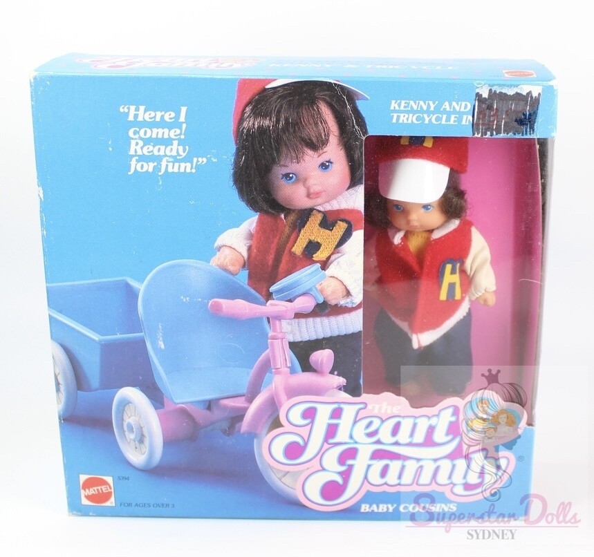 1987 The Heart Family Kenny & Tricycle Doll by Mattel